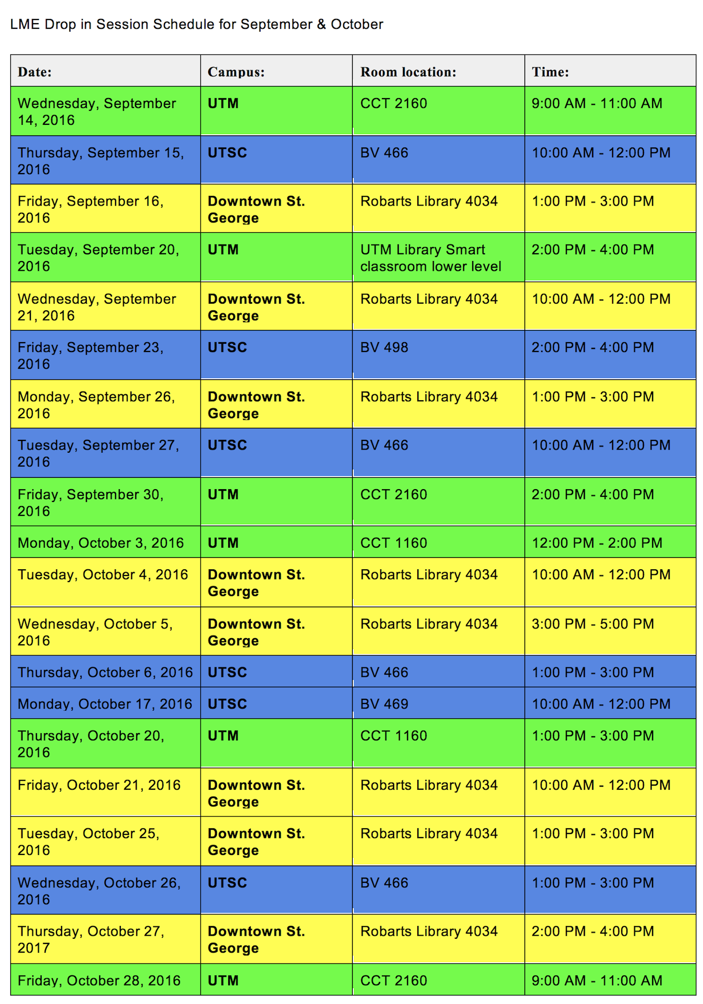 LME Schedule 